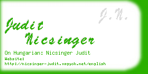 judit nicsinger business card
